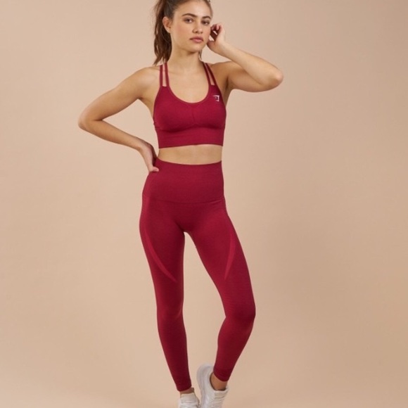 Gymshark Burgundy Seamless High Waisted 